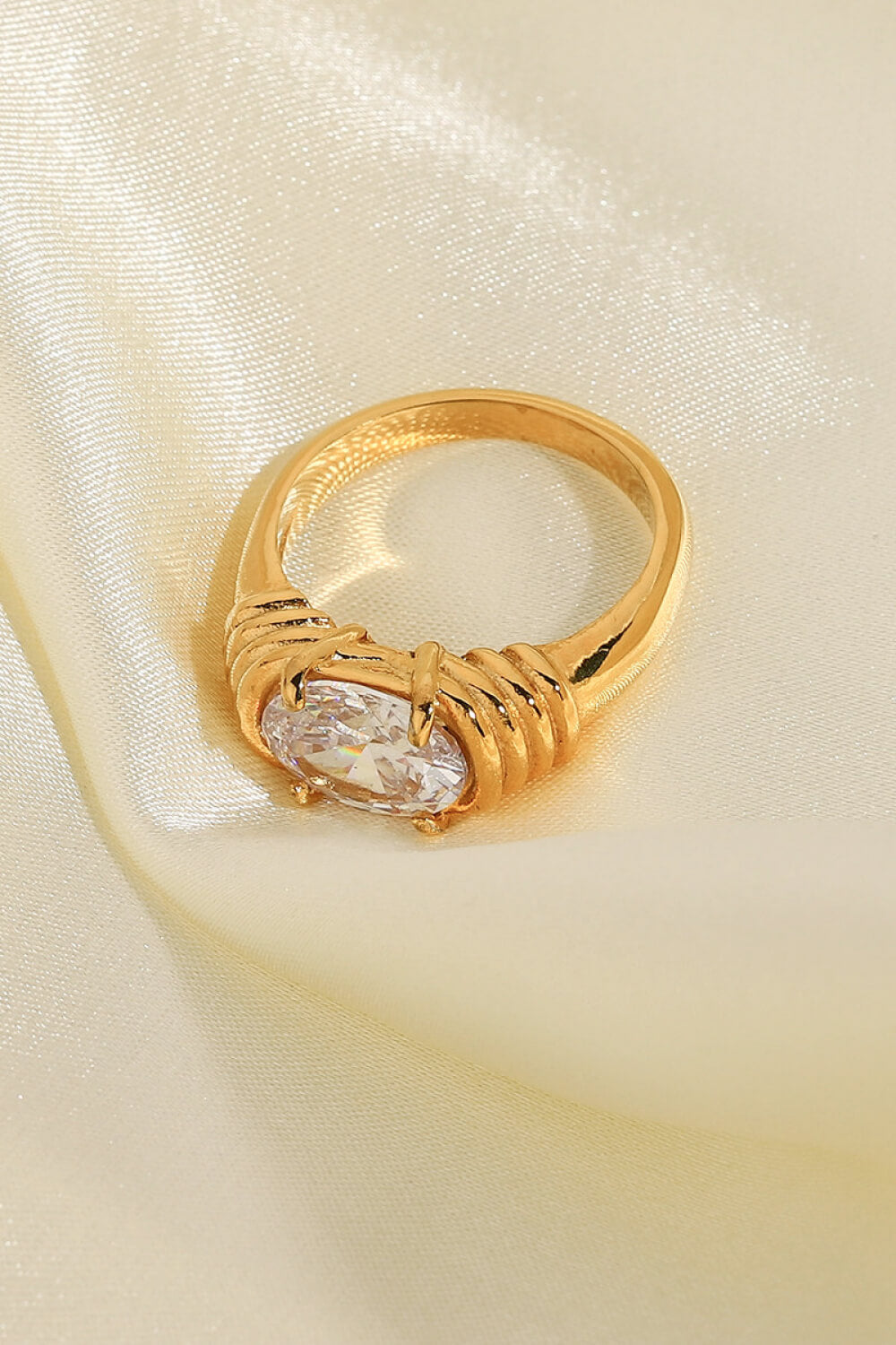 18K Gold Plated Zircon Ring - AllIn Computer