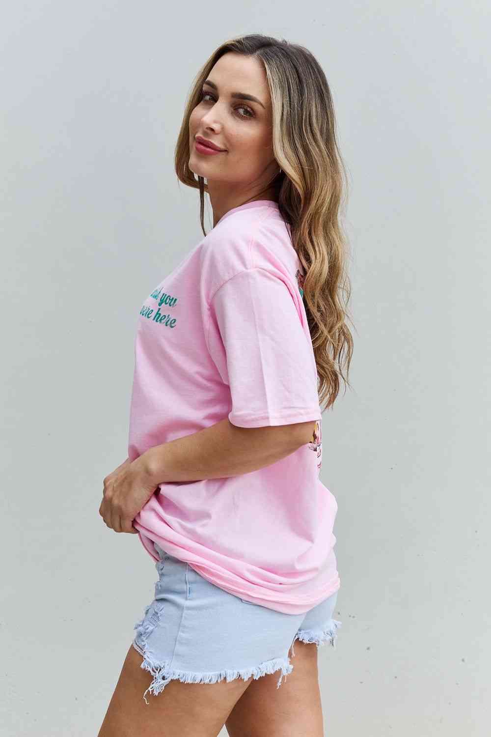 Sweet Claire "Wish You Were Here" Oversized Graphic T-Shirt - AllIn Computer