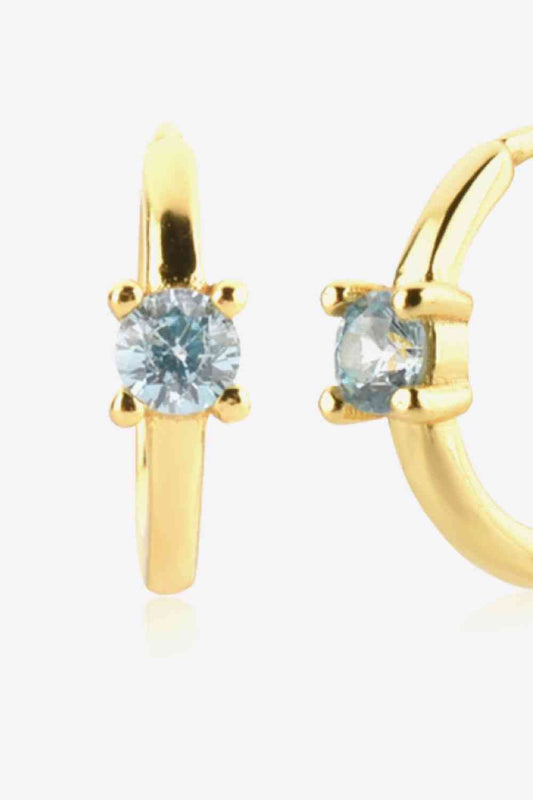 Zircon 925 Sterling Silver Huggie Earrings - AllIn Computer