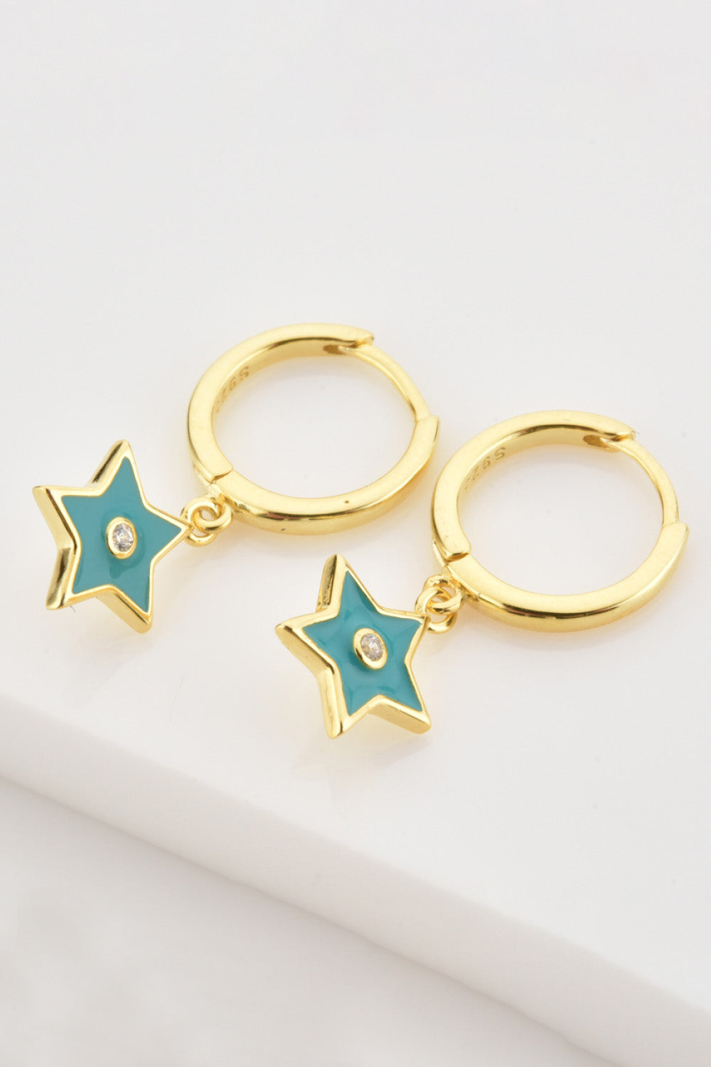 Zircon 925 Sterling Silver Star Drop Earrings - AllIn Computer