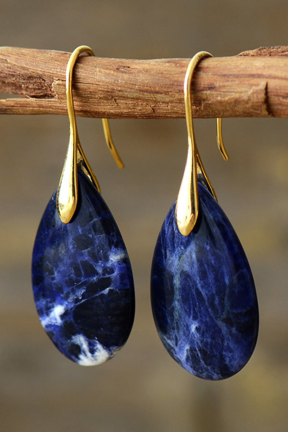 Natural Stone Teardrop Earrings - AllIn Computer