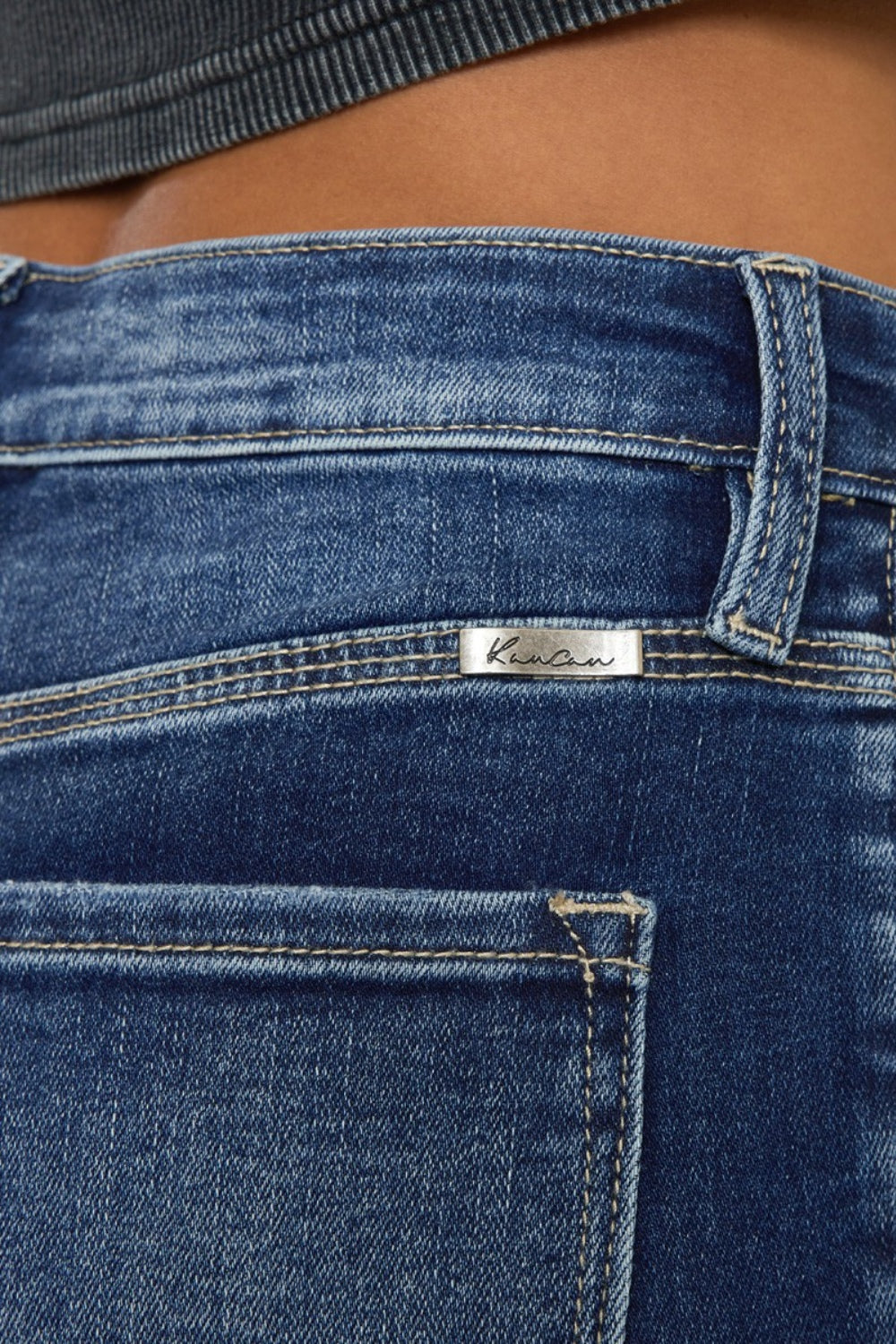 Kancan Full Size Cat's Whiskers Button Fly Denim Shorts - AllIn Computer