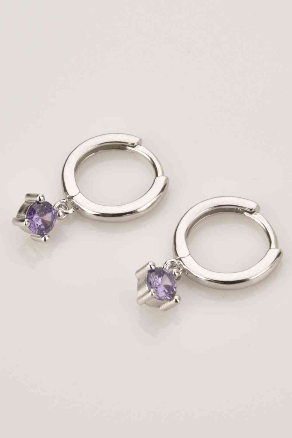Inlaid Zircon Huggie Drop Earrings - AllIn Computer