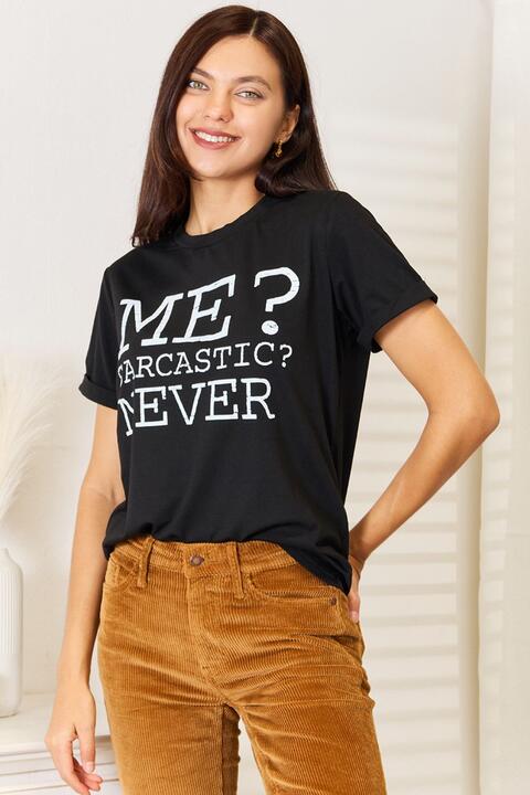 Simply Love Letter Graphic Round Neck T-Shirt - AllIn Computer