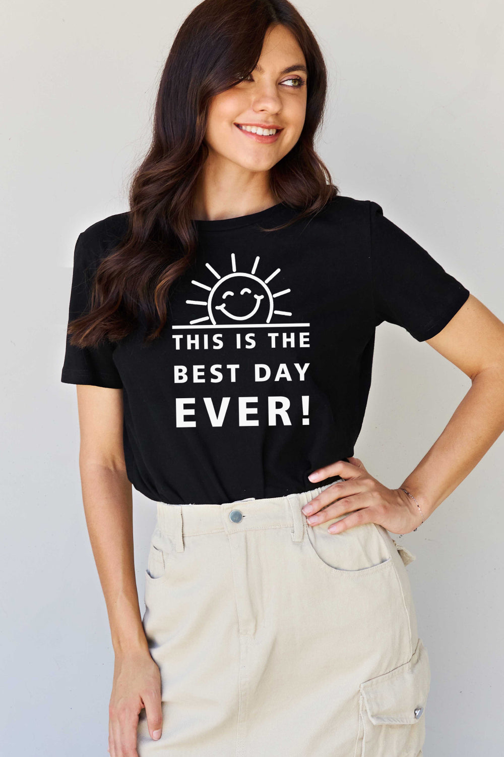 Simply Love Full Size THIS IS THE BEST DAY EVER! Graphic Cotton T-Shirt - AllIn Computer