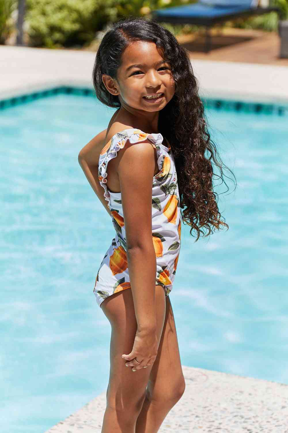 Marina West Swim Float On Ruffled One-Piece in Citrus Orange - AllIn Computer