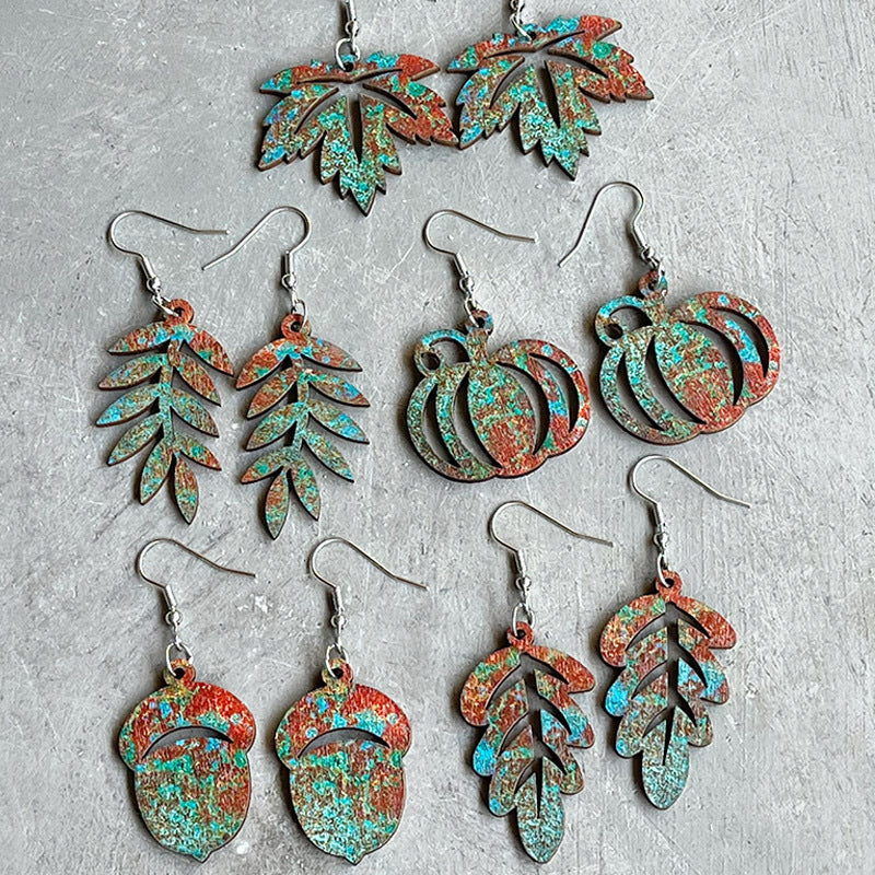Wooden Dangle Earrings - AllIn Computer