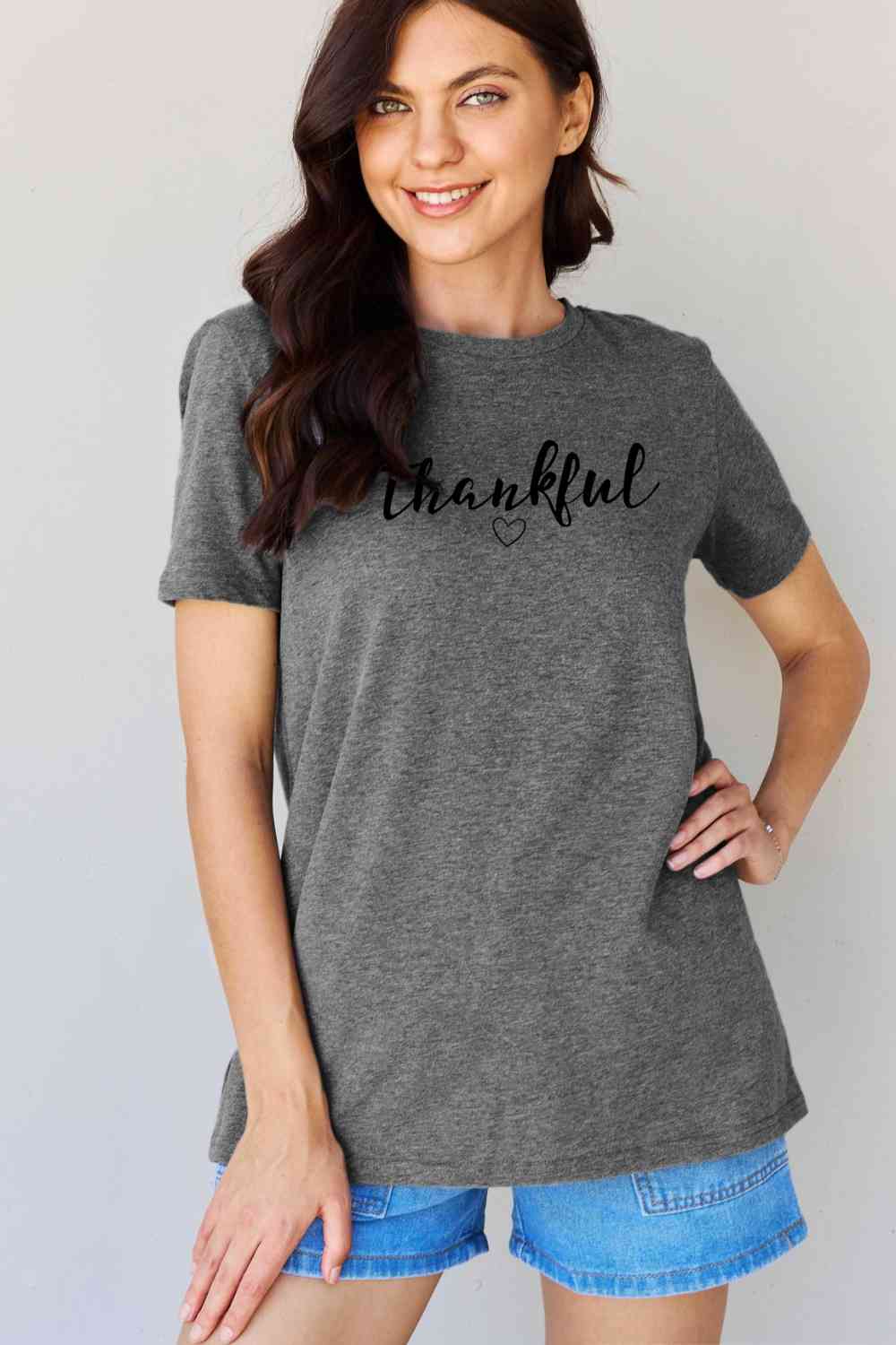 Simply Love Full Size THANKFUL Graphic T-Shirt - AllIn Computer