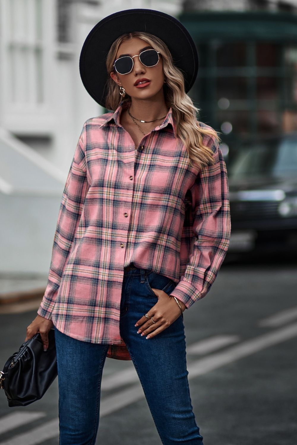 Plaid Long Sleeve Shirt - AllIn Computer