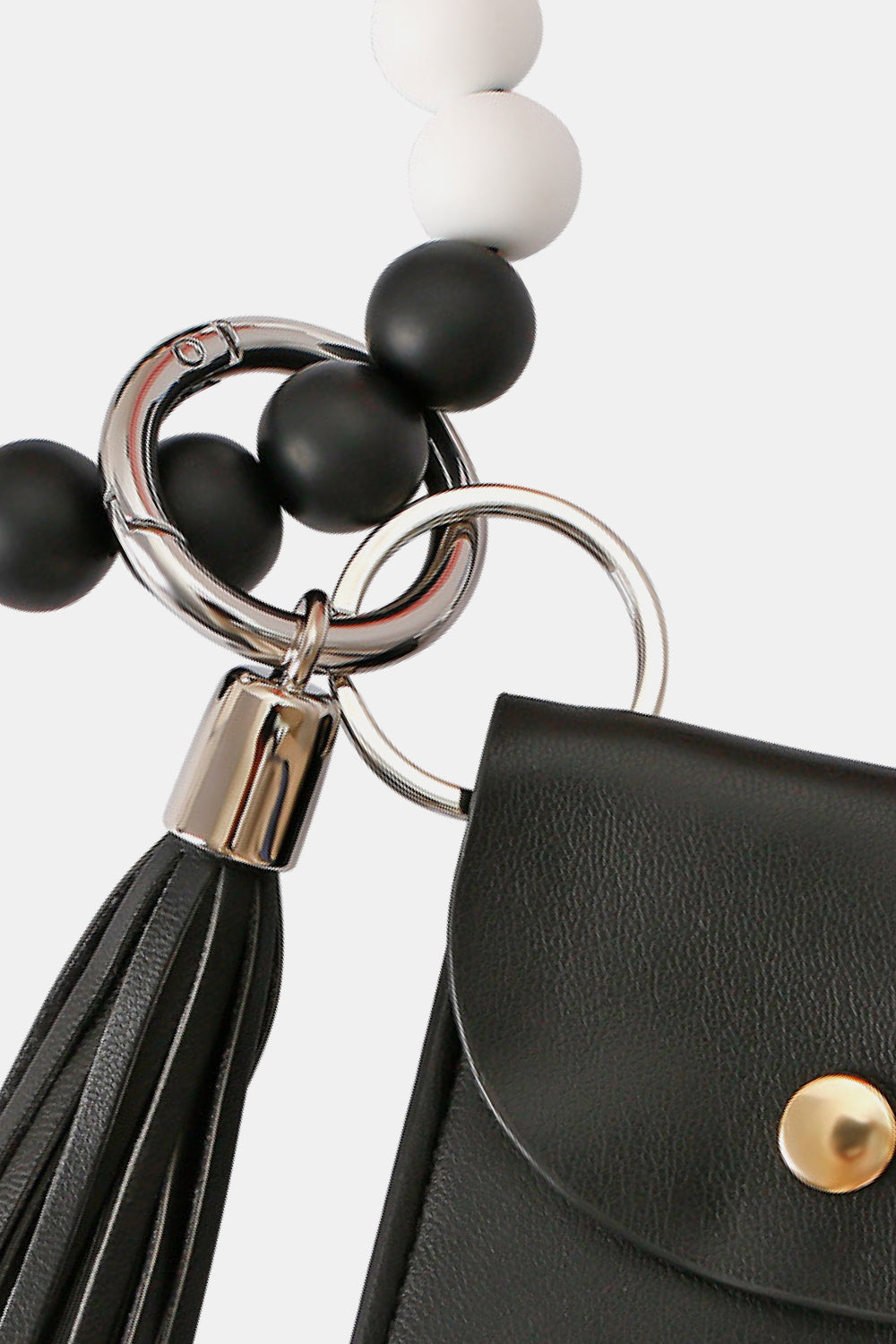 Beaded Wristlet Key Chain with Wallet - AllIn Computer