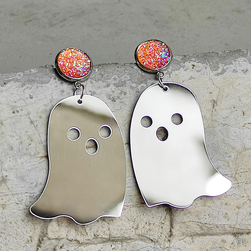 Ghost Shape Acrylic Dangle Earrings - AllIn Computer