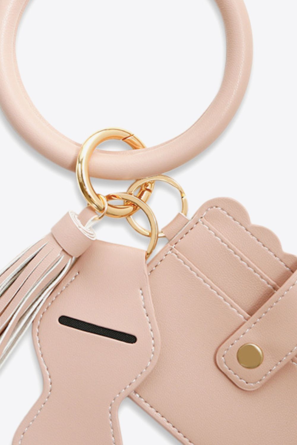 PU Wristlet Keychain with Card Holder | BAGS & ACCESSORIES | Bags, Bags & Luggage, JM, key chains, Ship From Overseas, Shipping Delay 09/29/2023 - 10/04/2023, wristlet key chain, wristlets | Trendsi