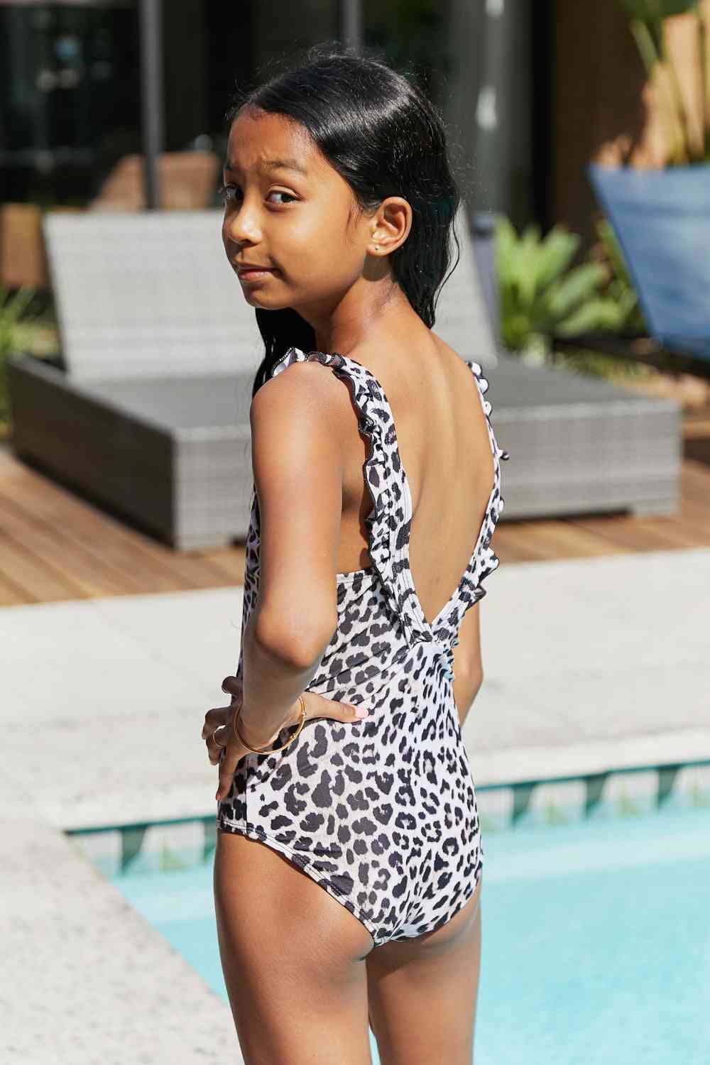 Marina West Swim Float On Ruffled One-Piece in Cat - AllIn Computer