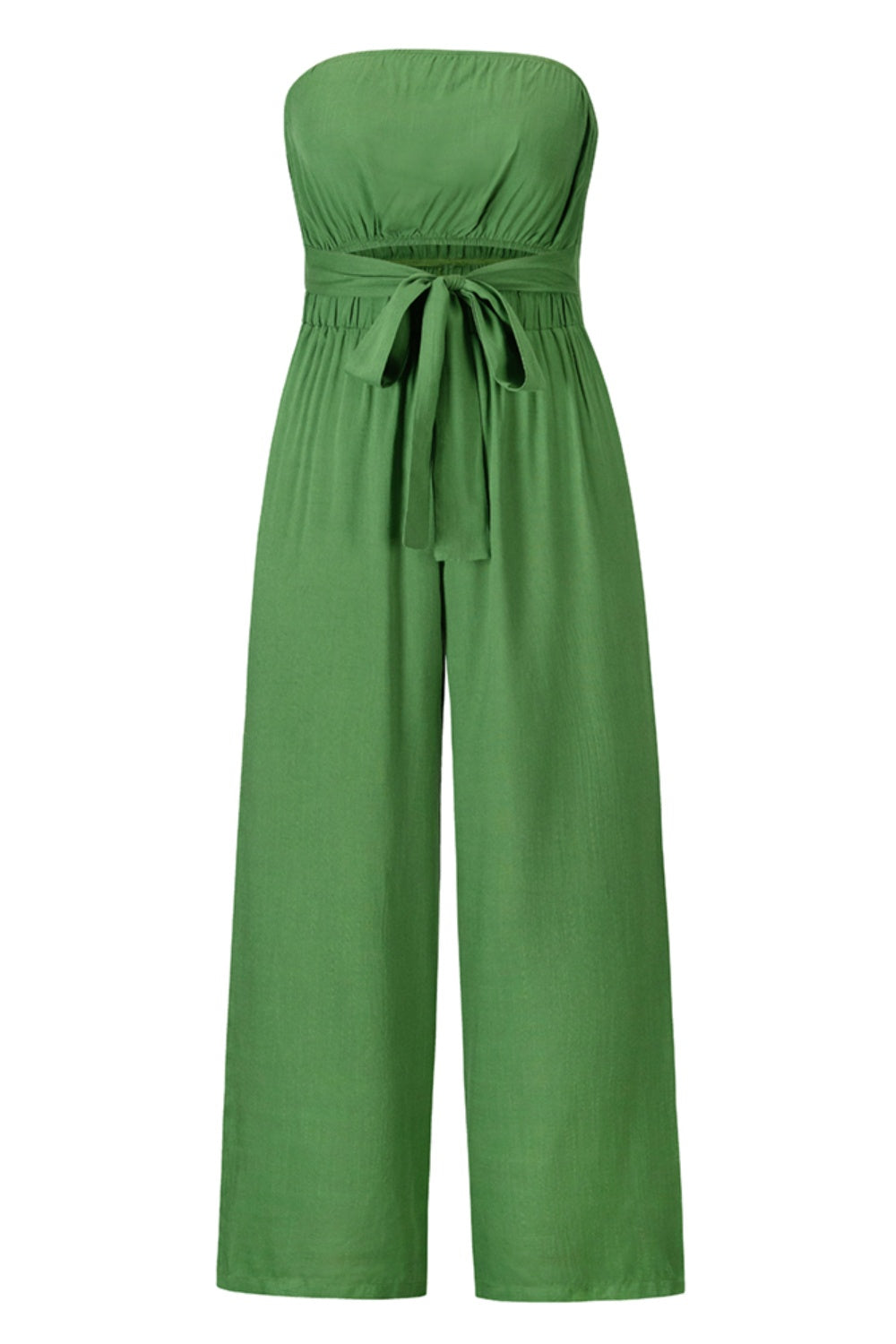 Tied Cutout Tube Wide Leg Jumpsuit - AllIn Computer