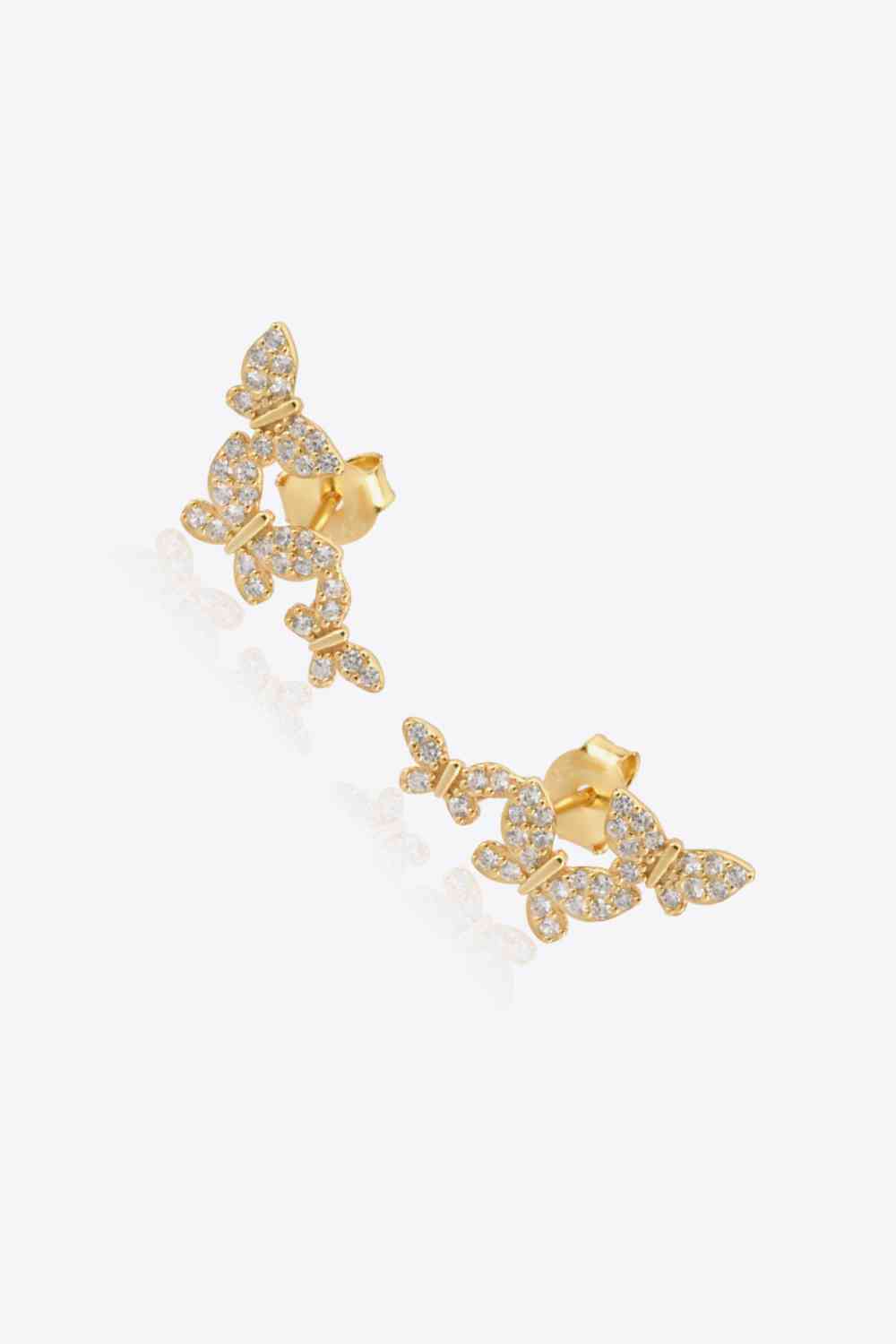 Zircon Butterfly 925 Sterling Silver Earrings - AllIn Computer