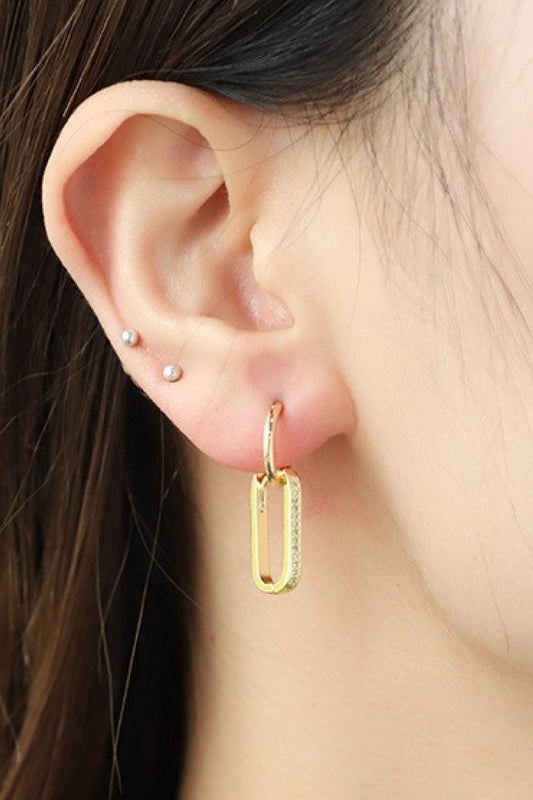 Geometric Copper Earrings - AllIn Computer