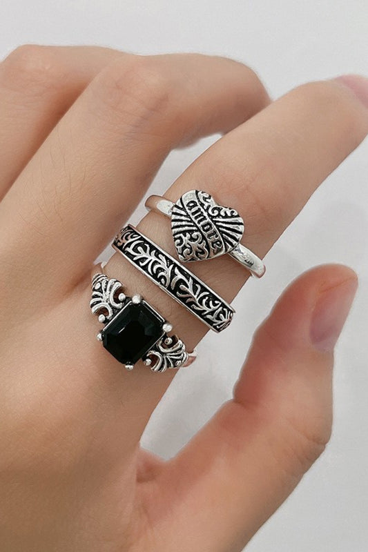 Zinc Alloy Three-Piece Ring Set - AllIn Computer