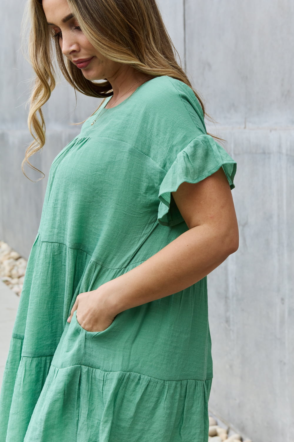 HEYSON Sweet As Can Be Full Size Textured Woven Babydoll Dress - AllIn Computer