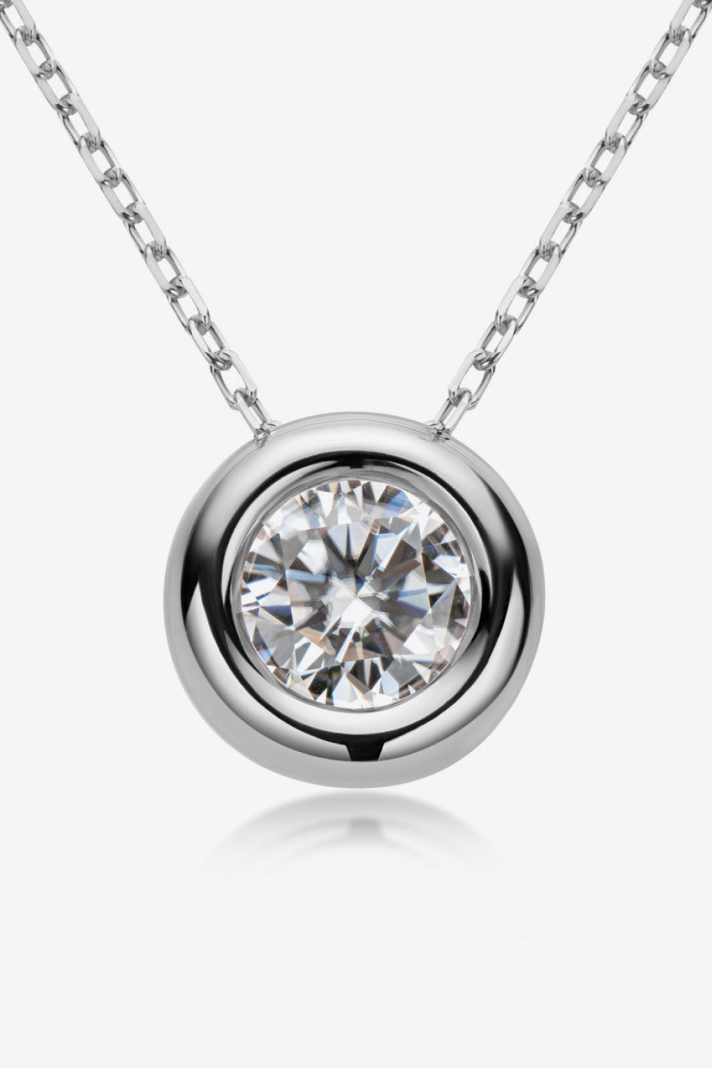 Adored 1 Carat Moissanite Pendant 925 Sterling Silver Necklace - AllIn Computer