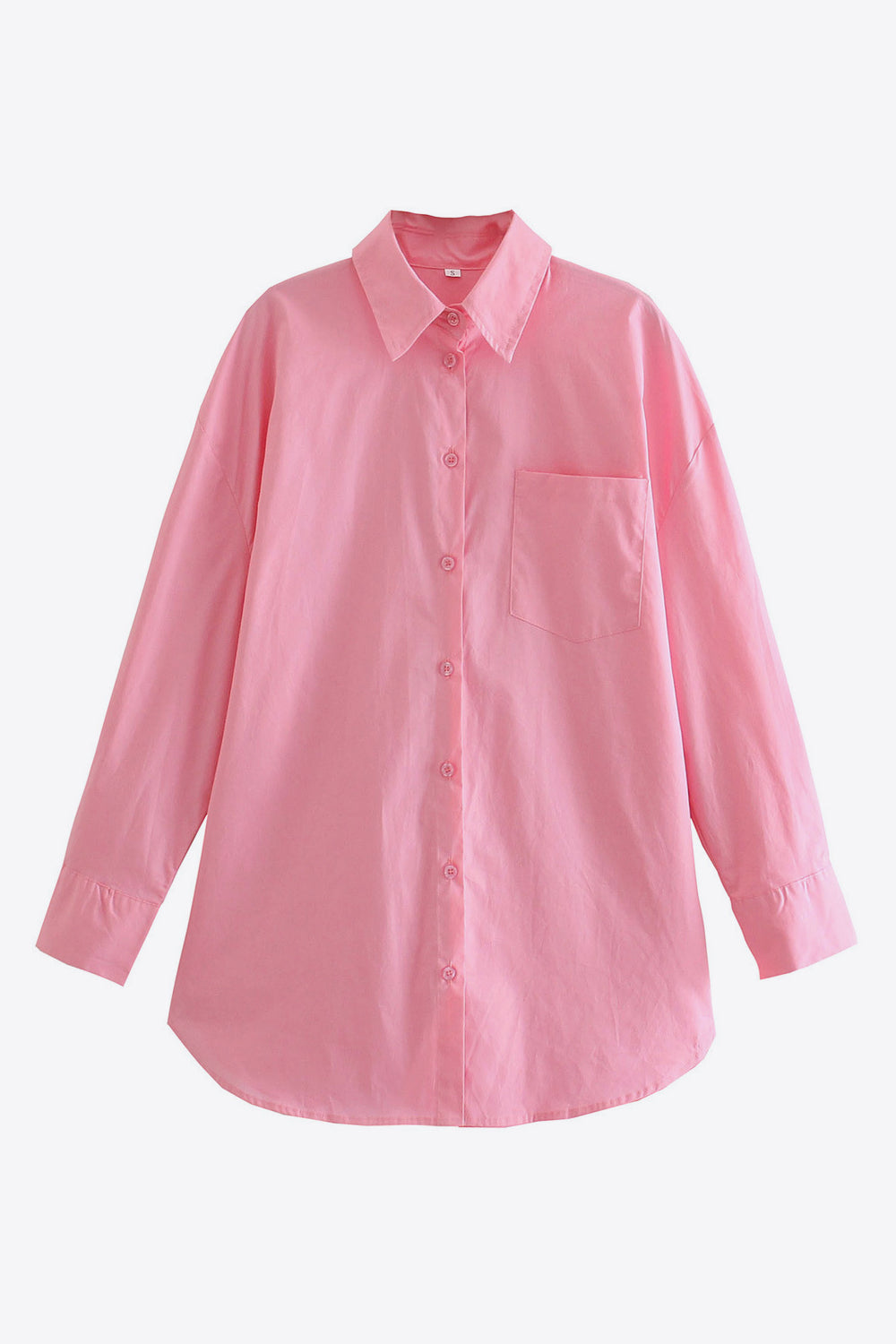Dropped Shoulder Slit Shirt - AllIn Computer
