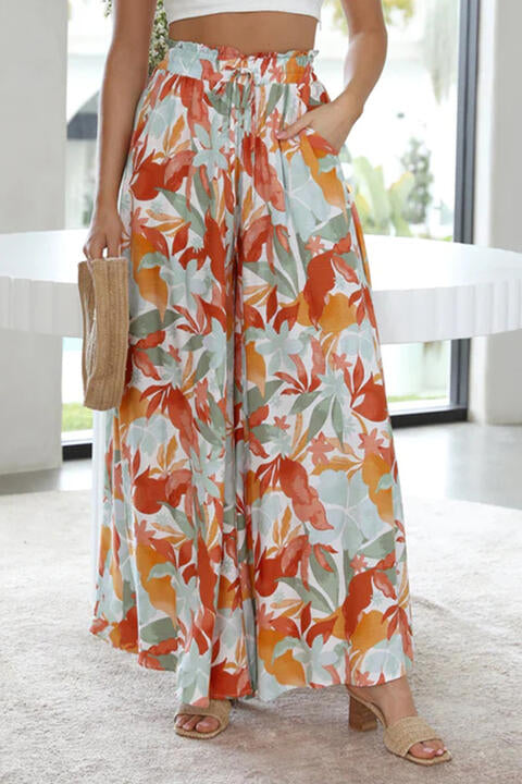 Tied Wide Leg Pants - AllIn Computer