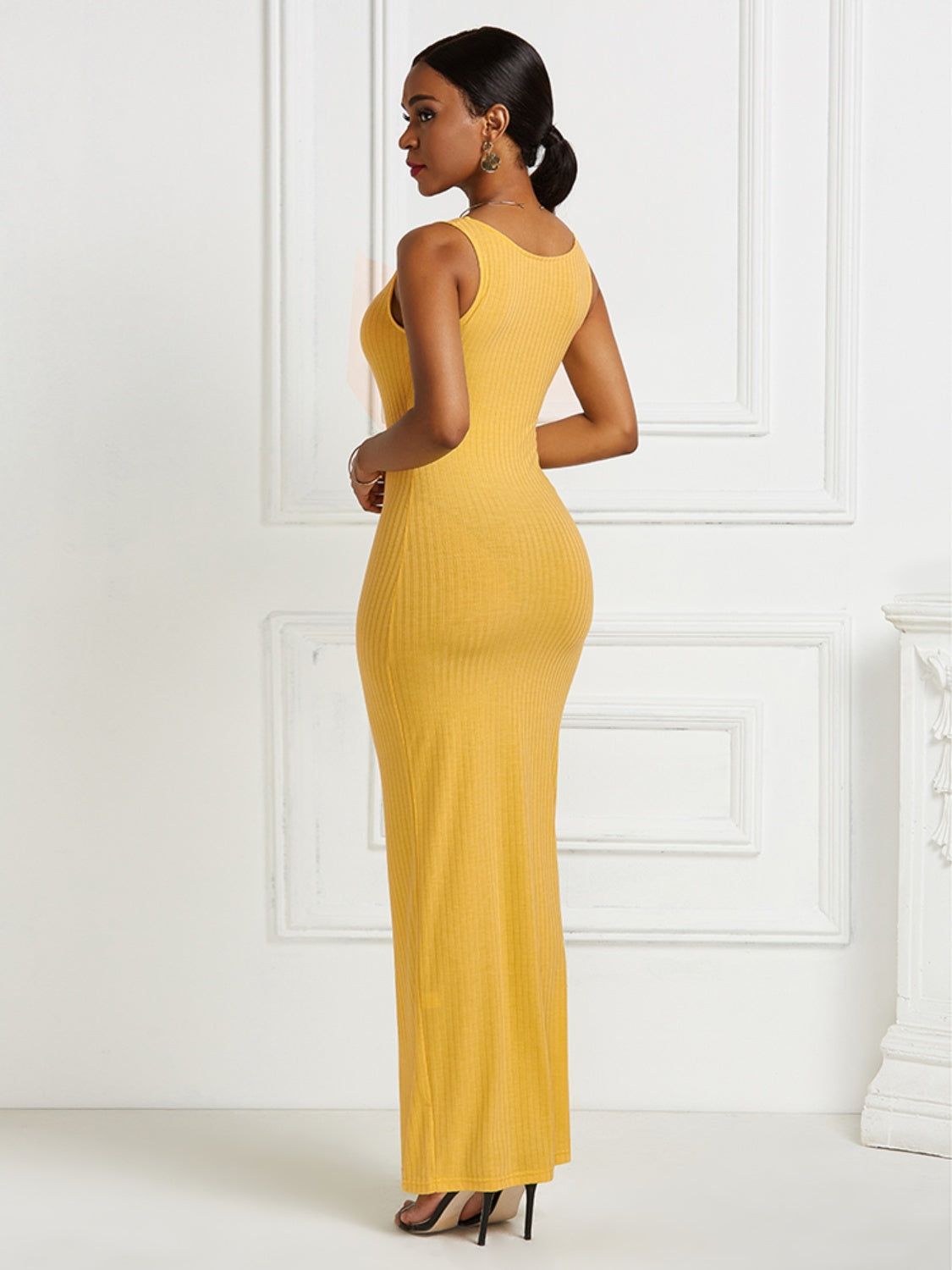 Scoop Neck Wide Strap Maxi Dress - AllIn Computer