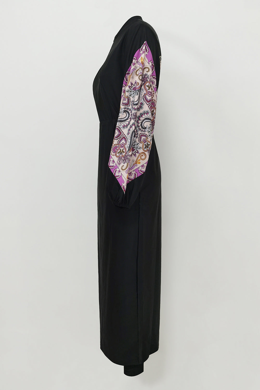 Cap, Drawstring Printed Long Sleeve Dress and Pants Swim Set - AllIn Computer