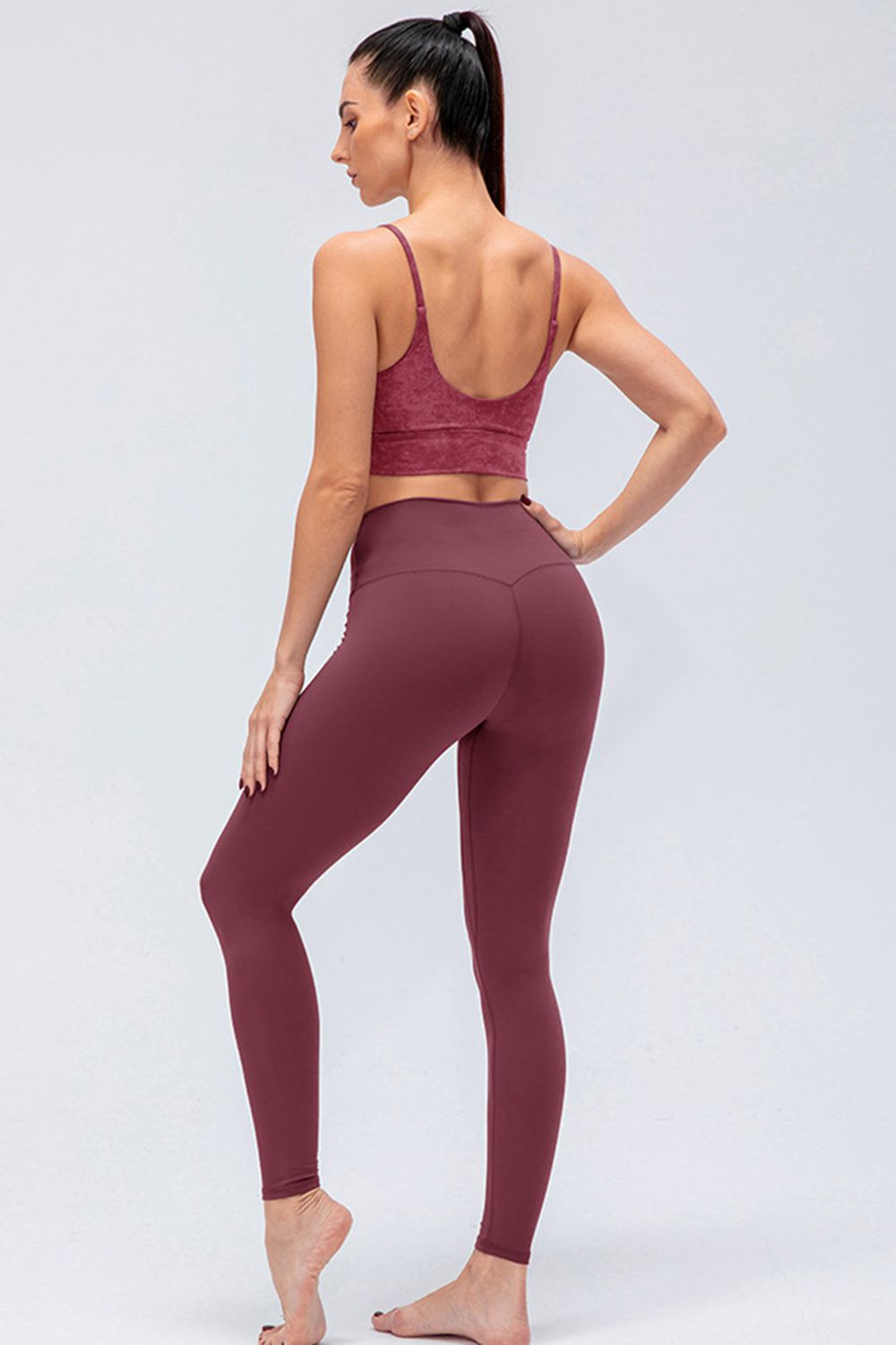 Wide Waistband Slim Fit Active Leggings - AllIn Computer