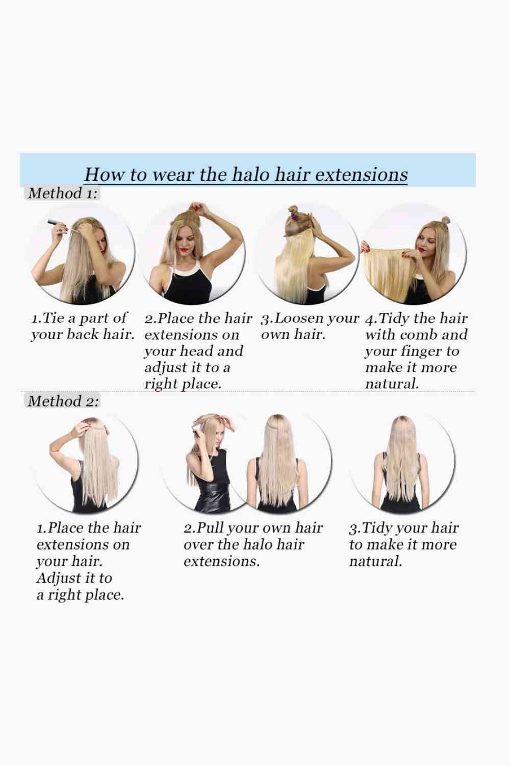 16" 80g Indian Human Halo Hair - AllIn Computer