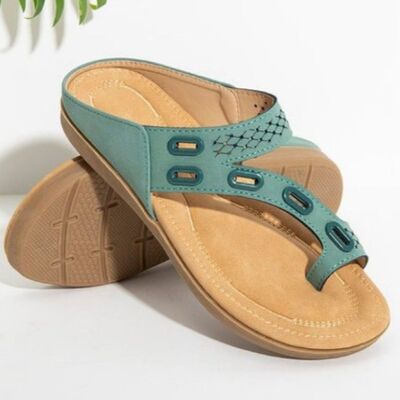 PU Leather Open Toe Sandals - AllIn Computer