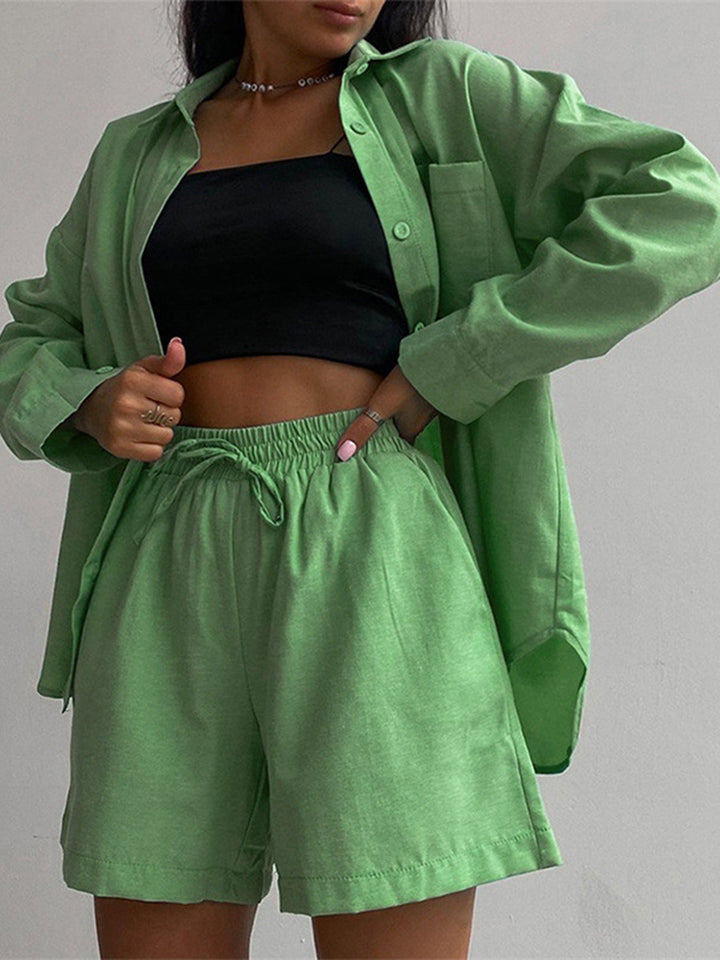 Dropped Shoulder Shirt and Shorts Set - AllIn Computer