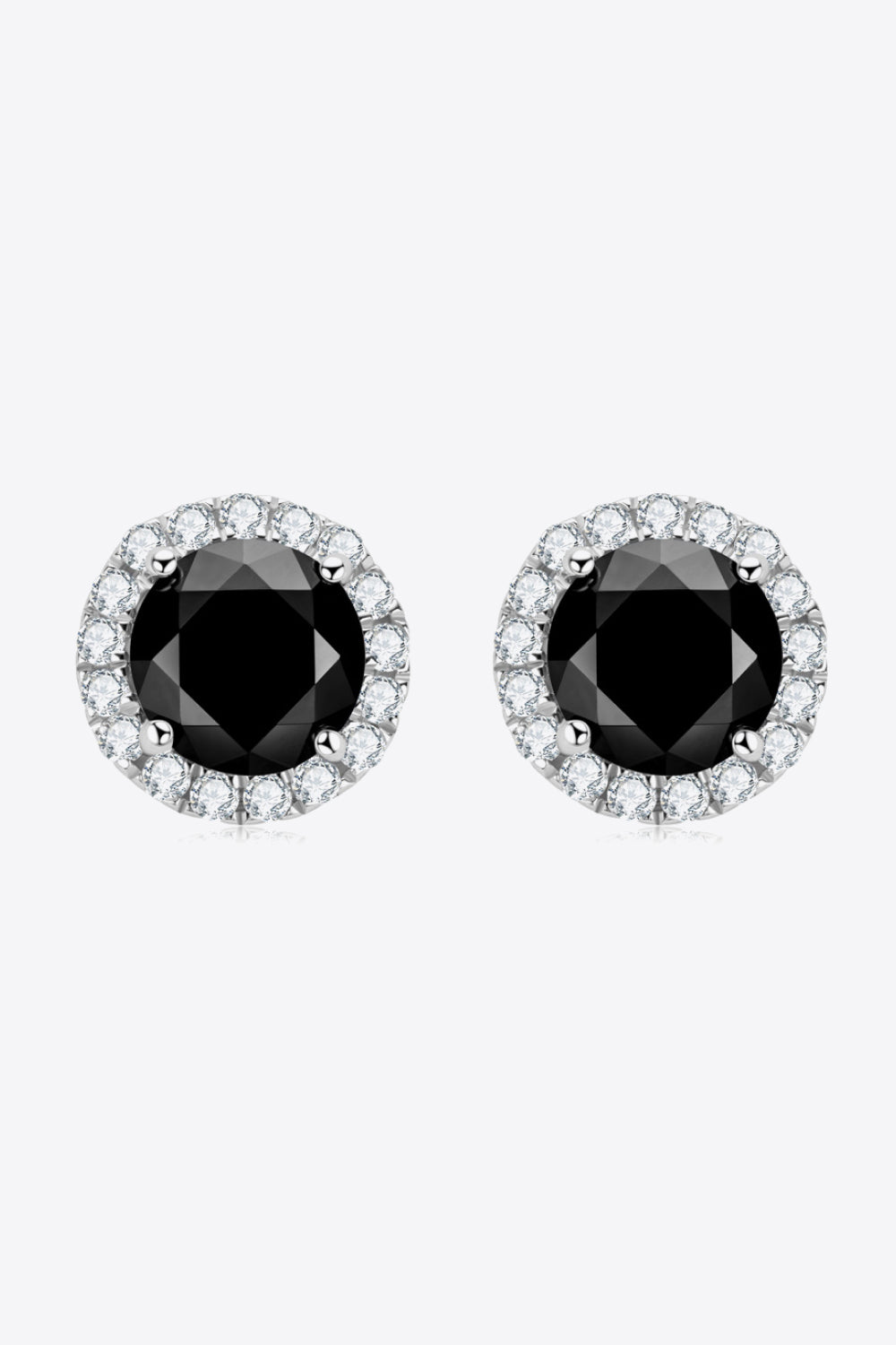 Two-Tone 4-Prong Moissanite Stud Earrings - AllIn Computer