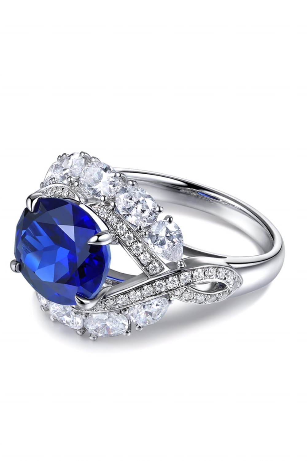 5 Carat Lab-Grown Sapphire Platinum-Plated Ring - AllIn Computer