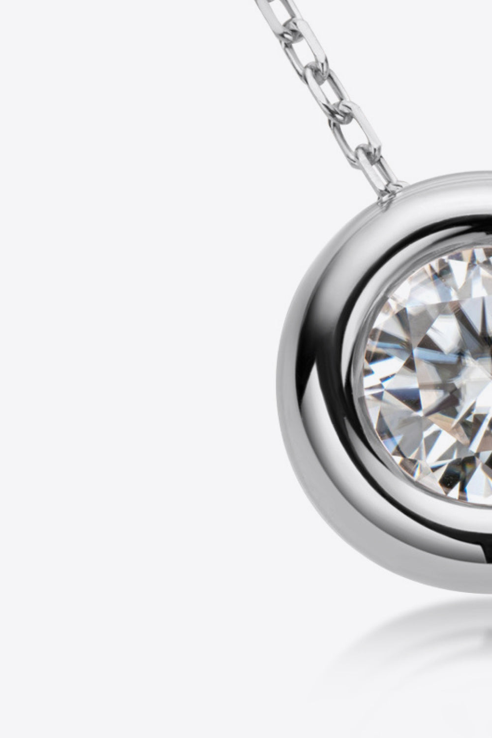 Adored 1 Carat Moissanite Pendant 925 Sterling Silver Necklace - AllIn Computer