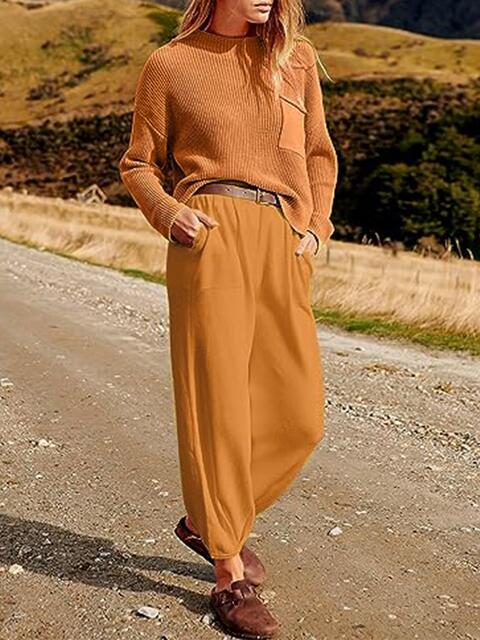 Knit Top and Joggers Set - AllIn Computer