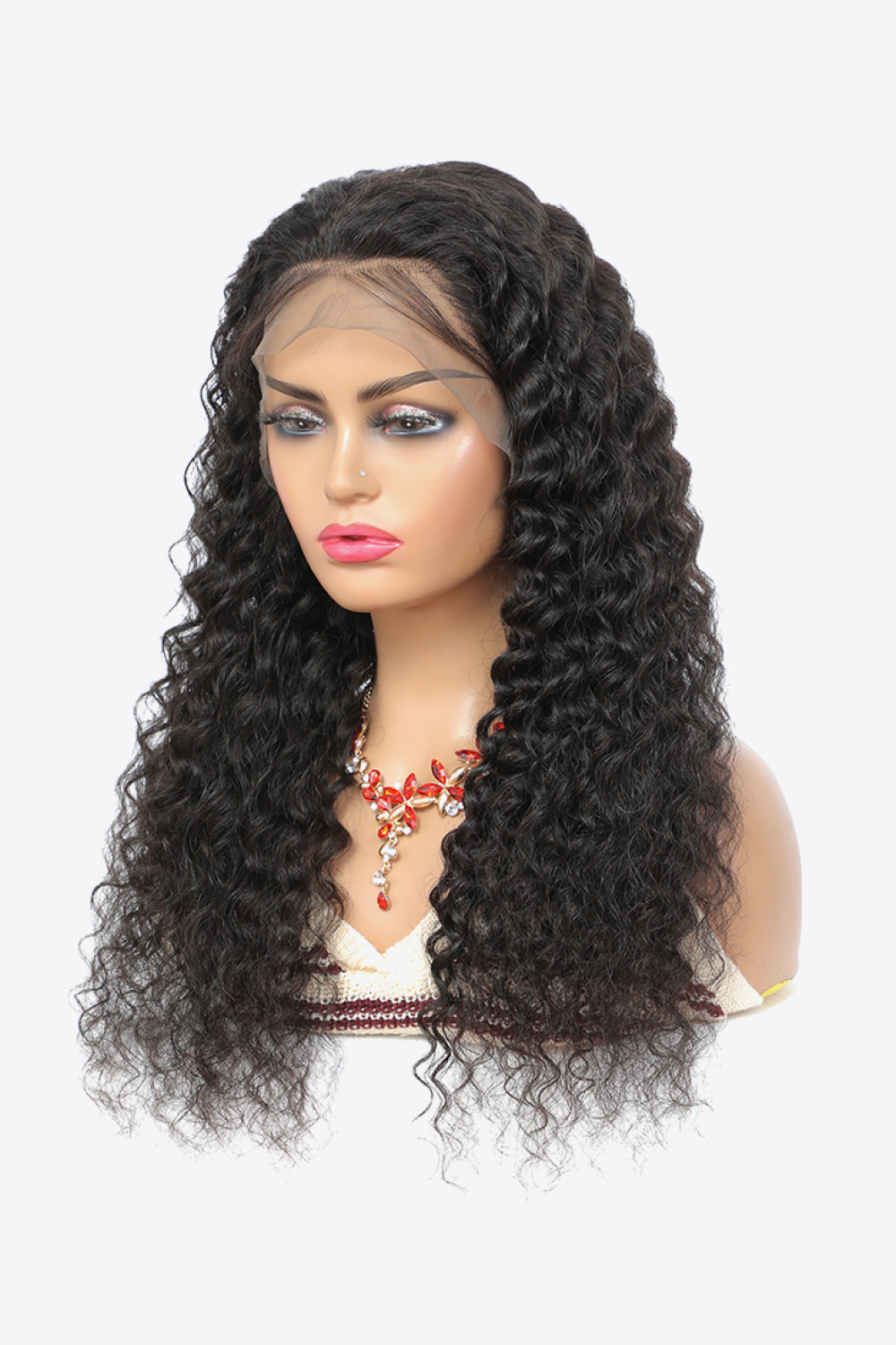 20” 13x4“ Lace Front Wigs Human Hair Curly Natural Color 150% Density - AllIn Computer