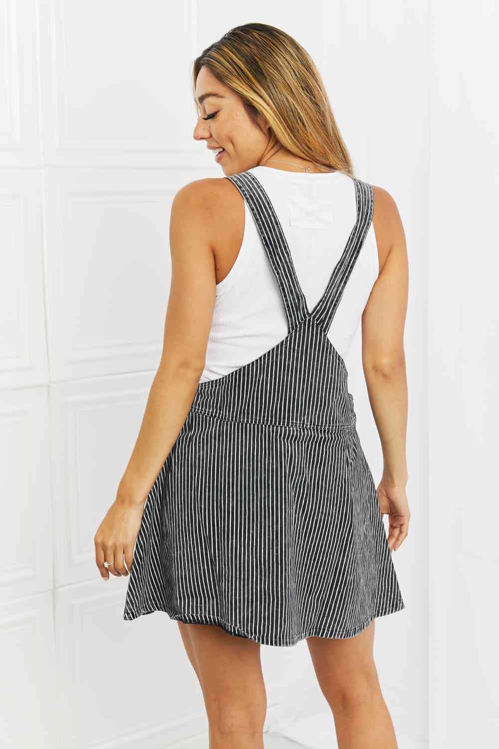 White Birch To The Park Full Size Overall Dress in Black - AllIn Computer