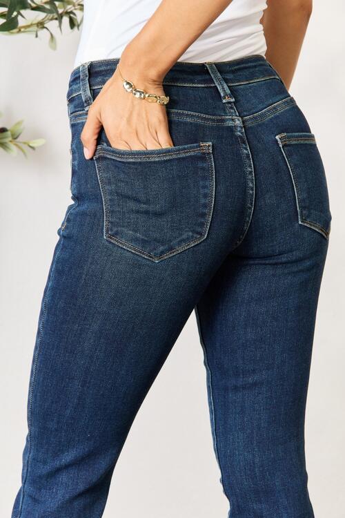 BAYEAS Full Size Raw Hem Straight Jeans - AllIn Computer