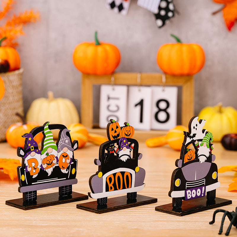 3-Piece Halloween Element Car-Shape Ornaments - AllIn Computer