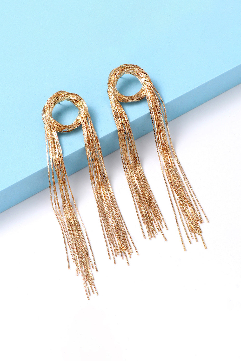 Round Shape Fringed Copper Earrings - AllIn Computer