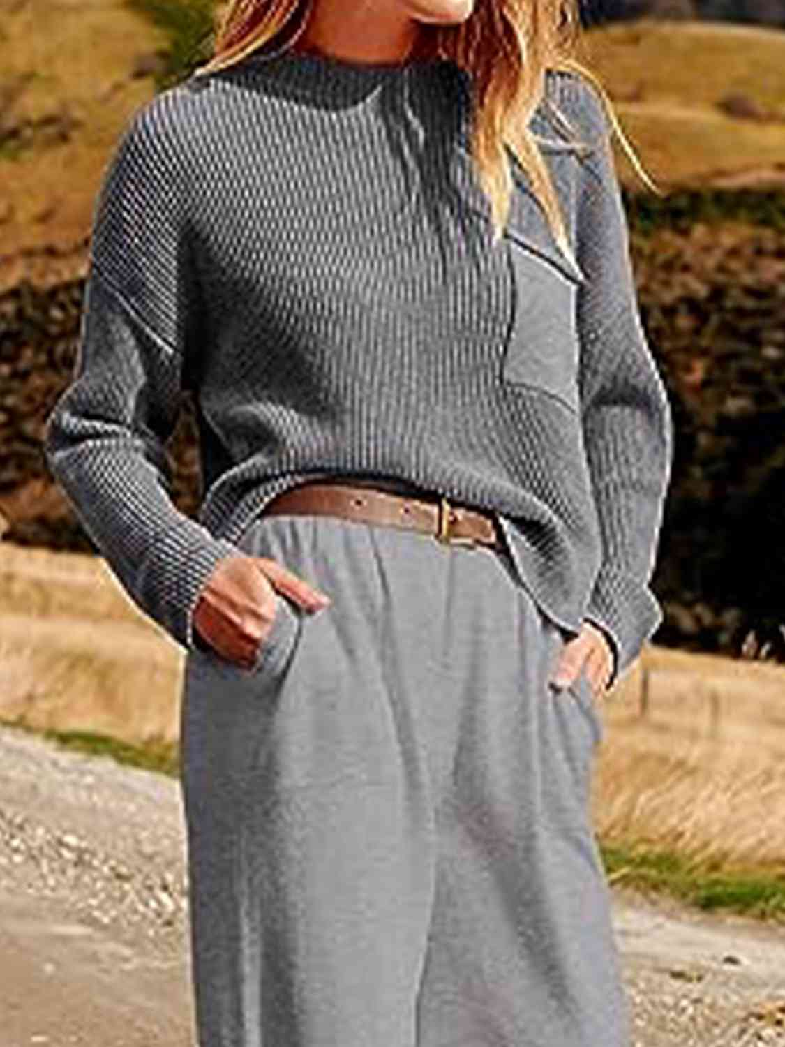 Knit Top and Joggers Set - AllIn Computer