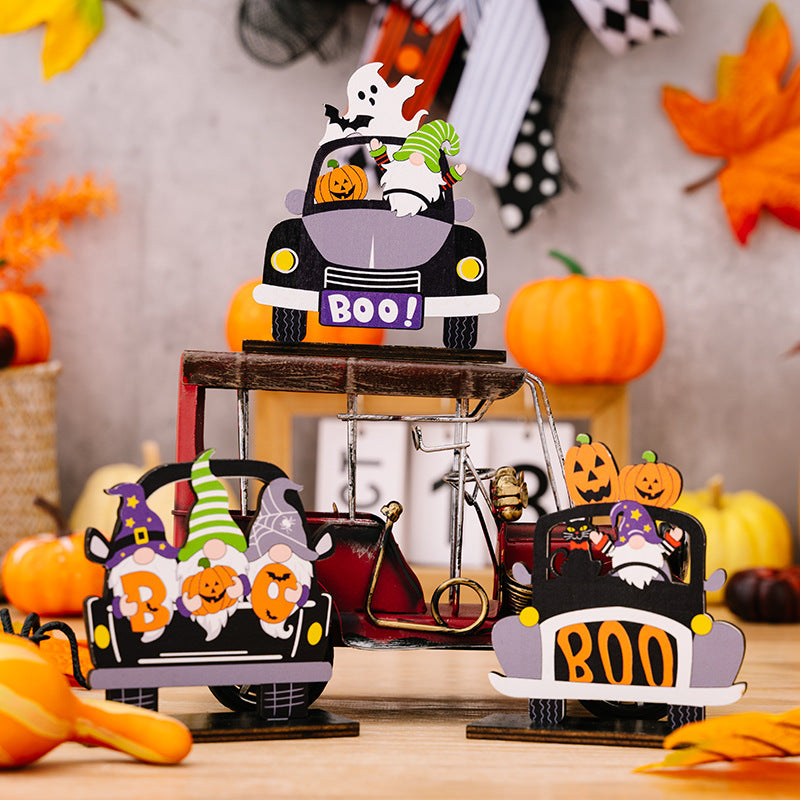 3-Piece Halloween Element Car-Shape Ornaments - AllIn Computer