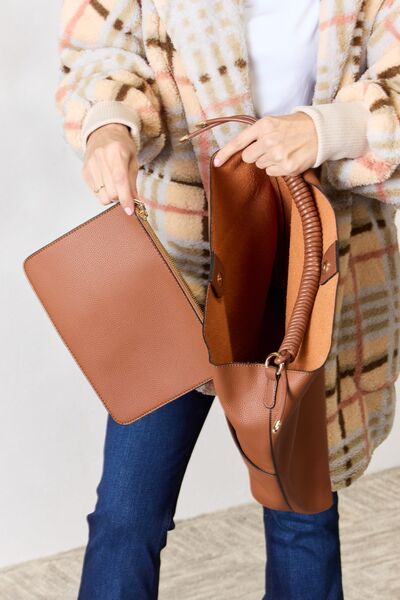 SHOMICO Vegan Leather Handbag with Pouch - AllIn Computer