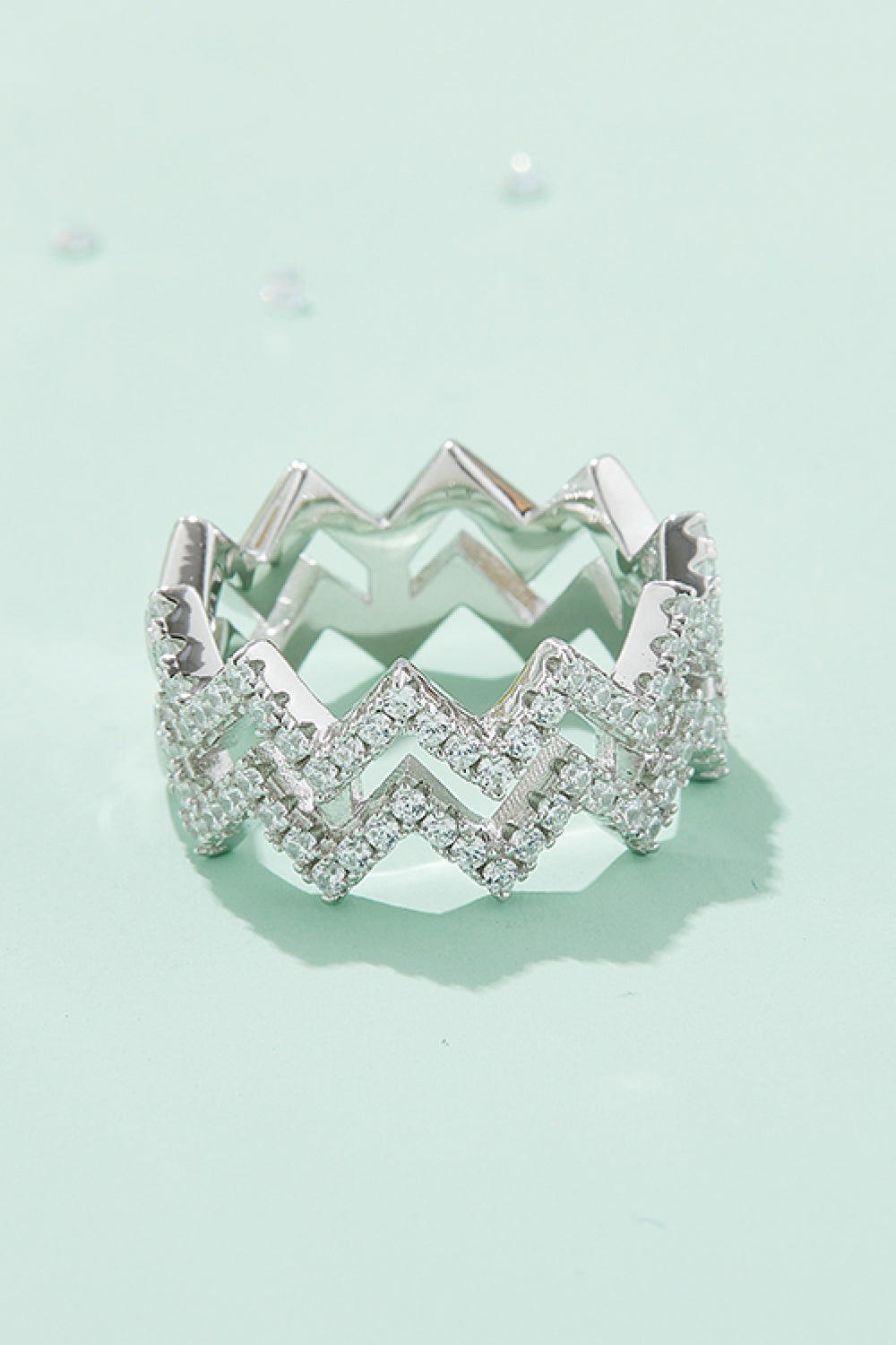 Adored Moissanite Zigzag Stacking Rings - AllIn Computer