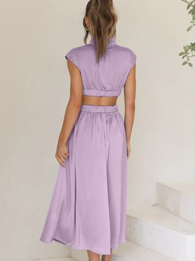 Cutout Mock Neck Sleeveless Dress - AllIn Computer