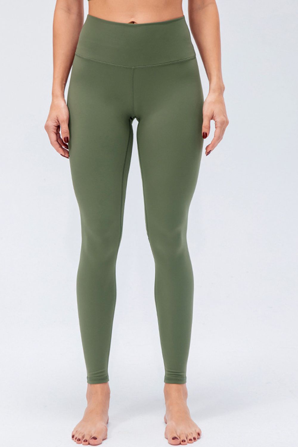 Wide Waistband Slim Fit Active Leggings - AllIn Computer
