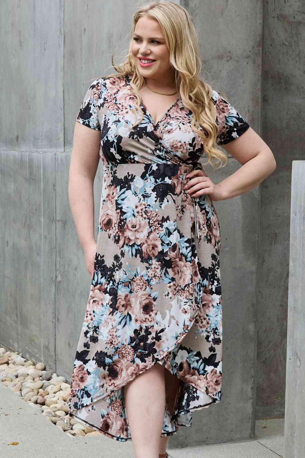 Heimish Give Me Roses Full Size Floral Maxi Wrap Dress - AllIn Computer