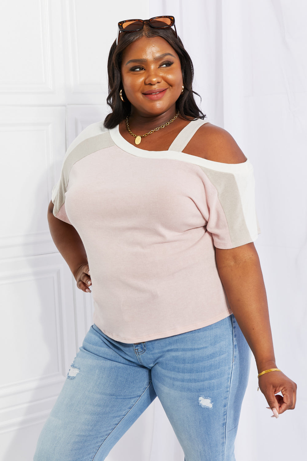 Andree by Unit Full Size Something Simple Cold Shoulder Tee - AllIn Computer