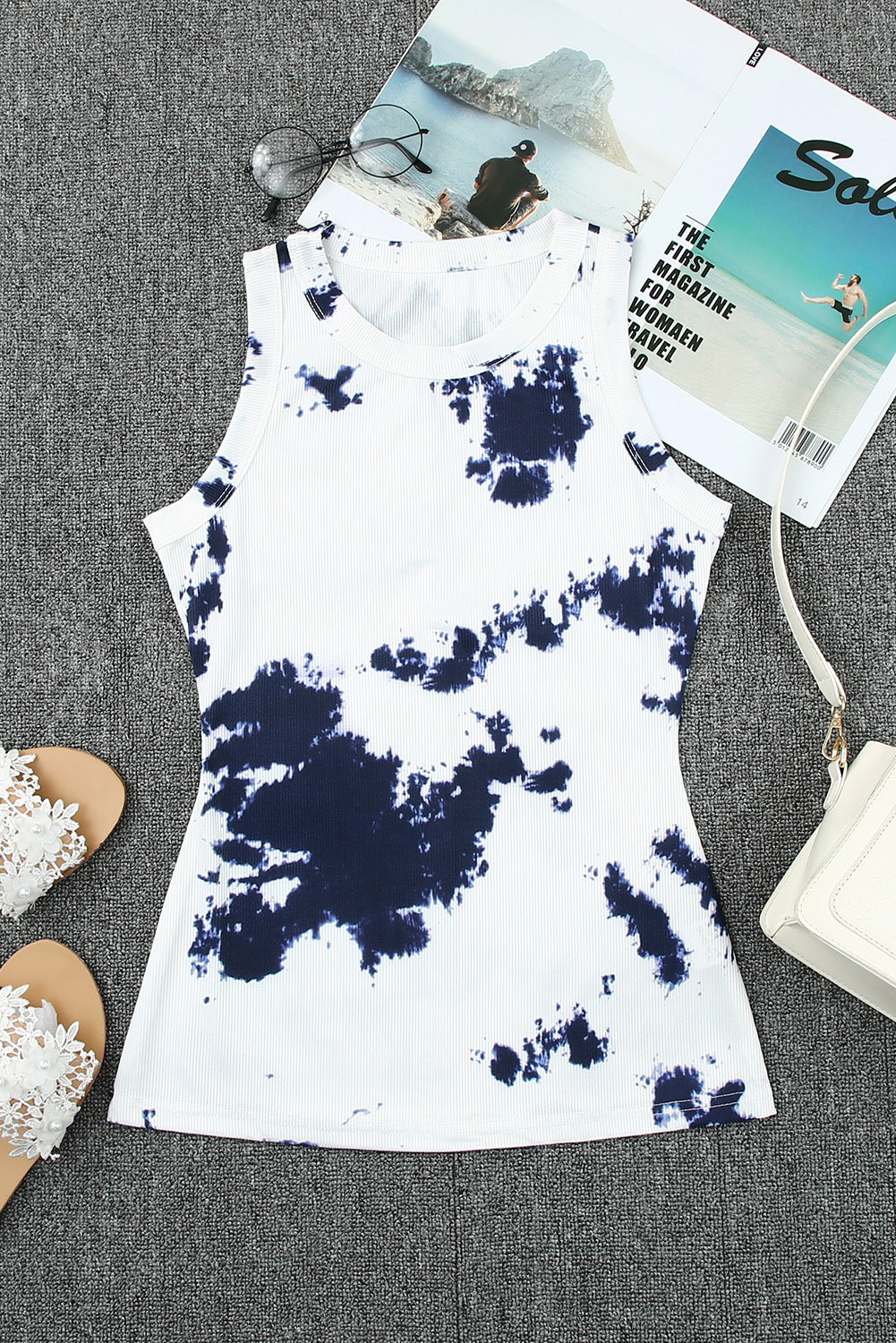 Tie-Dye Round Neck Tank - AllIn Computer
